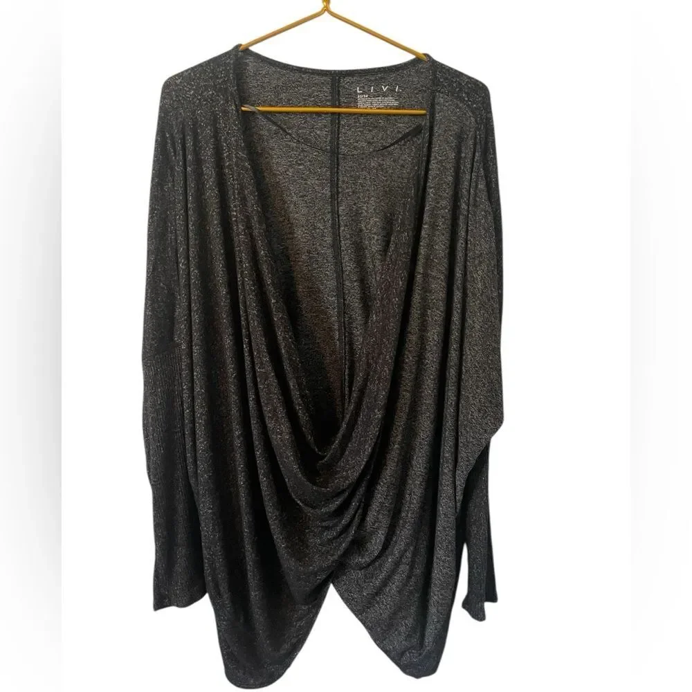 Lane‎ Bryant Livi Faux Wrap Deep Drop Neck Sweater, Woman’s Size 22/24